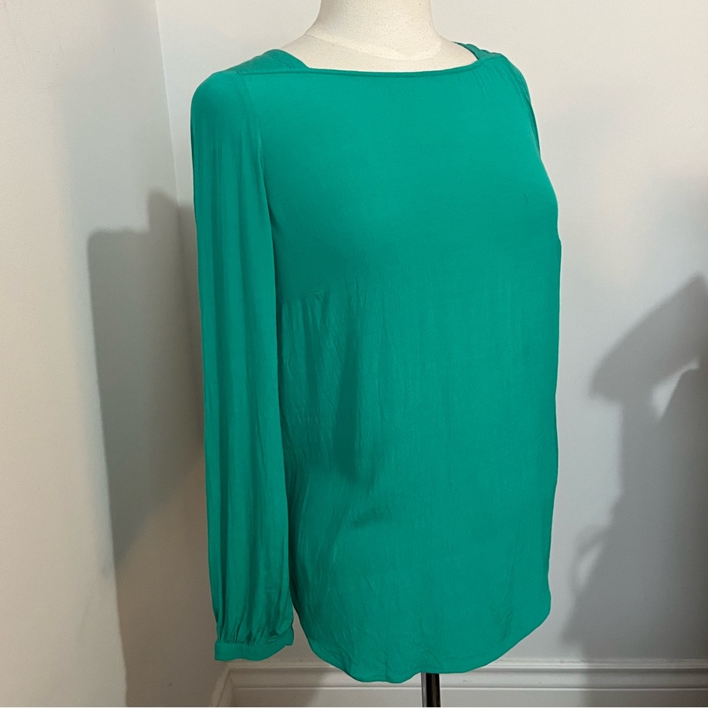 Striking Teal, Viscose Blouse